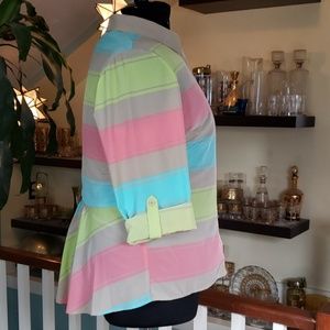 Style & Co Colorful Button B.ouse Asymetrical Hem